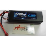 BATERIA DE LIPO 7.4V 2S 4200MAH 50C BULLET HARD CASE COM PLUG DEANS ZEEE POWER ZEE420050C2S